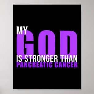 Póster Mi Dios es más fuerte que las advertencias de cánc