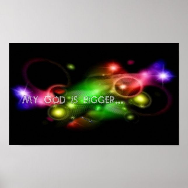 Póster Mi Dios es un poster más grande (Frente)