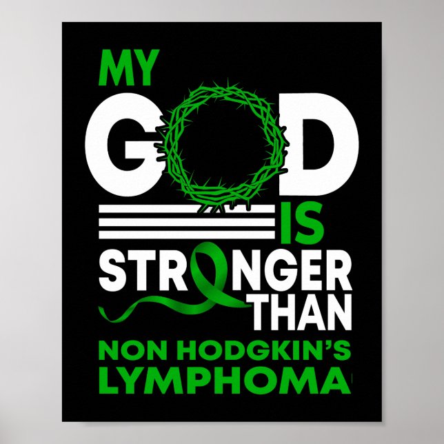 Póster Mi Dios más fuerte que el linfoma de Non Hodgkin (Frente)