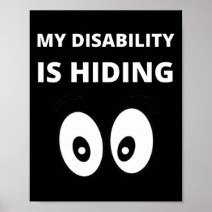 Póster Mi Discapacidad Está Ocultando La Conciencia Sobre