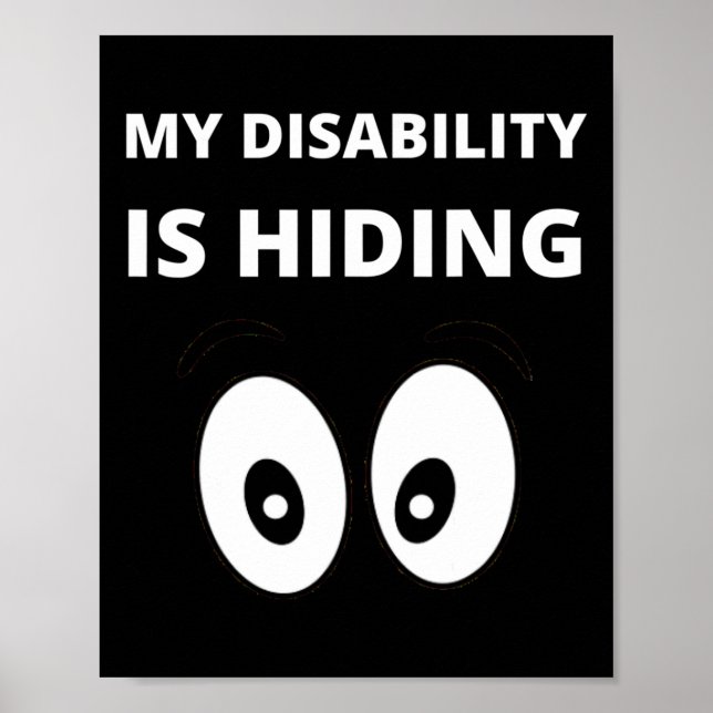 Póster Mi Discapacidad Está Ocultando La Conciencia Sobre (Frente)