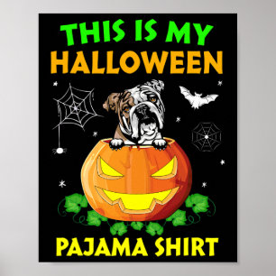 Póster ¿Mi disfraz de Halloween es amor por el Bulldog Pa