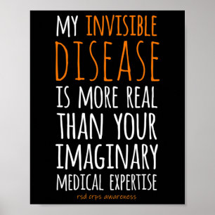 Póster Mi Enfermedad Invisible Es Conciencia De Crps Real