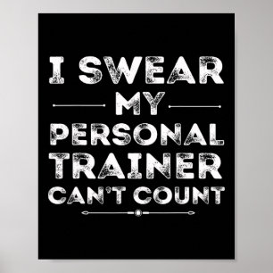 Póster Mi entrenador personal no puede contar el entrenam