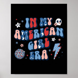 Póster Mi Era Chica Estadounidense Retro 4 De Julio De Gr