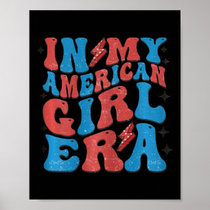 Póster Mi Era Chica Estadounidense Retro 4 De Julio De Gr