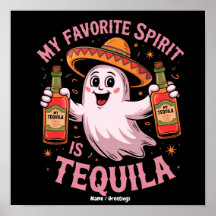 Mi Espíritu Favorito Es Tequila Halloween Bebiendo