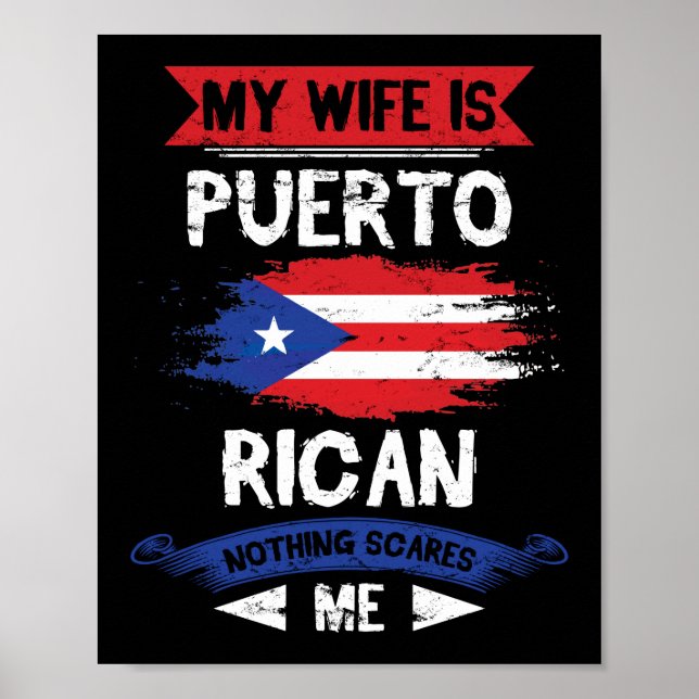 Póster Mi esposa es la raíz del patrimonio puertorriqueño (Frente)