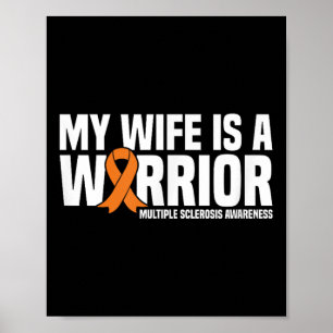 Póster Mi Esposa Es Una Guerrera Señora Esclerosis Múltip