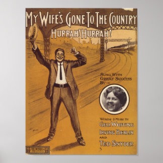 Póster Mi esposa se fue al campo Viejo libro de canciones