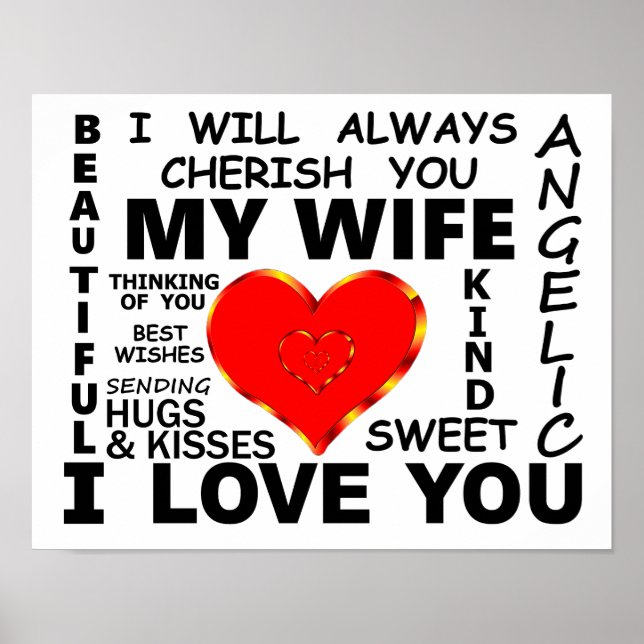 Póster Mi esposa te amo (Frente)
