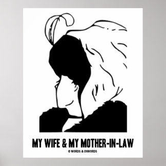 Póster Mi esposa y mi suegra (Ilusión Gestalt)