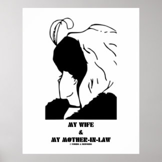 Póster Mi esposa y mi suegra (ilusión óptica)