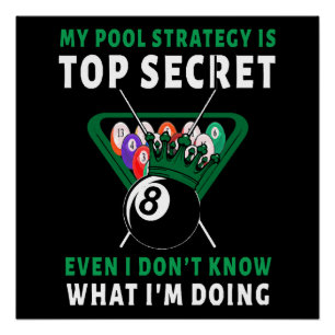 Póster Mi estrategia de piscina es incluso