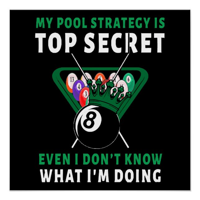 Póster Mi estrategia de piscina es incluso (Anverso)