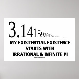 Póster Mi Existencia Existencial Empieza Con Ip Irraciona