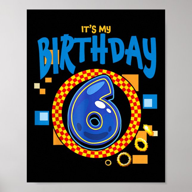 Póster Mi familia de cumpleaños número 6 coincide con el  (Frente)