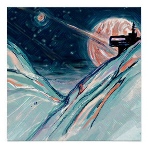 Póster Mi futuro hogar en el espacio