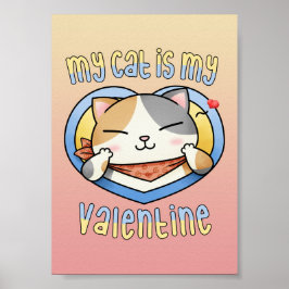 Póster Mi gato es mi gato de San Valentín