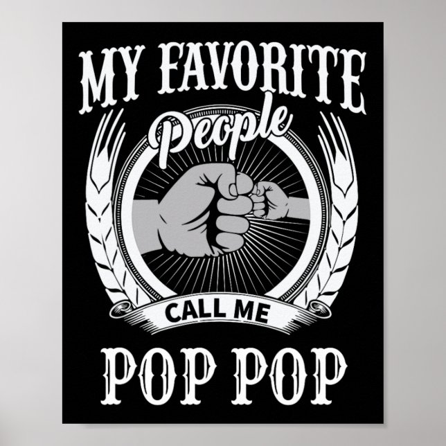 Póster Mi gente favorita me llama abuelo pop (Frente)