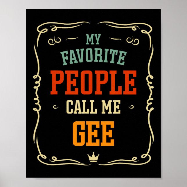 Póster Mi gente favorita me llama papá y#; s Día (Frente)