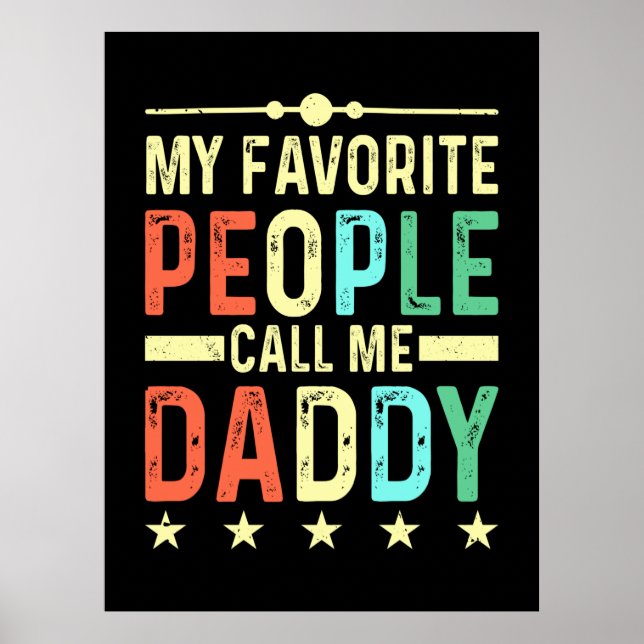 Póster Mi Gente Favorita Me Llama Papi (Frente)