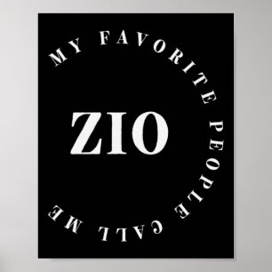 Póster Mi gente favorita me llama Zio Tío italiano padre