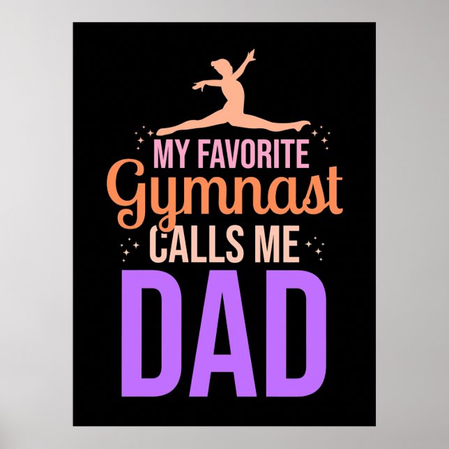 Póster Mi gimnasta favorita me llama papá (Frente)