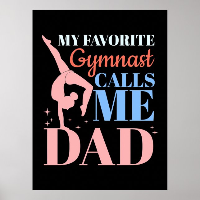 Póster Mi gimnasta favorita me llama papá (Frente)