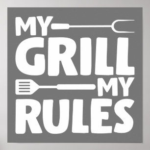 Póster Mi Grill Mis Reglas
