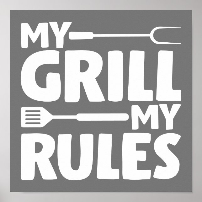 Póster Mi Grill Mis Reglas (Frente)