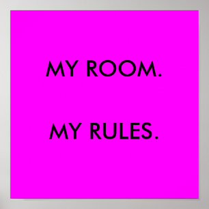 Póster MI HABITACIÓN, MI poster DE REGLAS