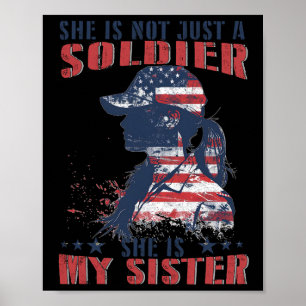 Póster Mi hermana es una soldado militar 4 de julio patri