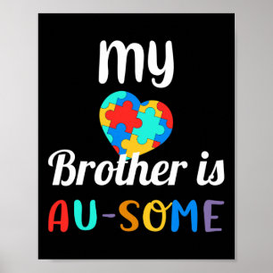 Póster Mi Hermano Es Au-some Conciencia Del Autismo