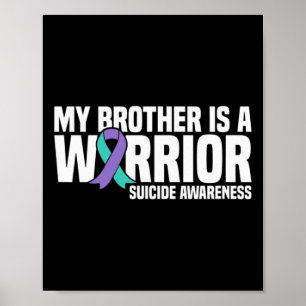 Póster Mi Hermano Es Un Awarene De Prevención Del Suicidi