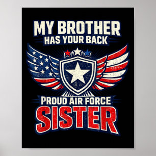 Póster Mi hermano tiene tu espalda orgullosa hermana de l