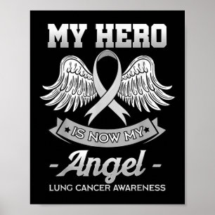 Póster Mi héroe ahora es mi entereza de cáncer de pulmón