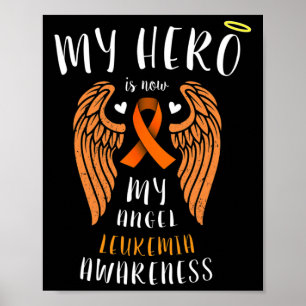 Póster Mi héroe es ahora mi ángel - recuerdo de la leucem