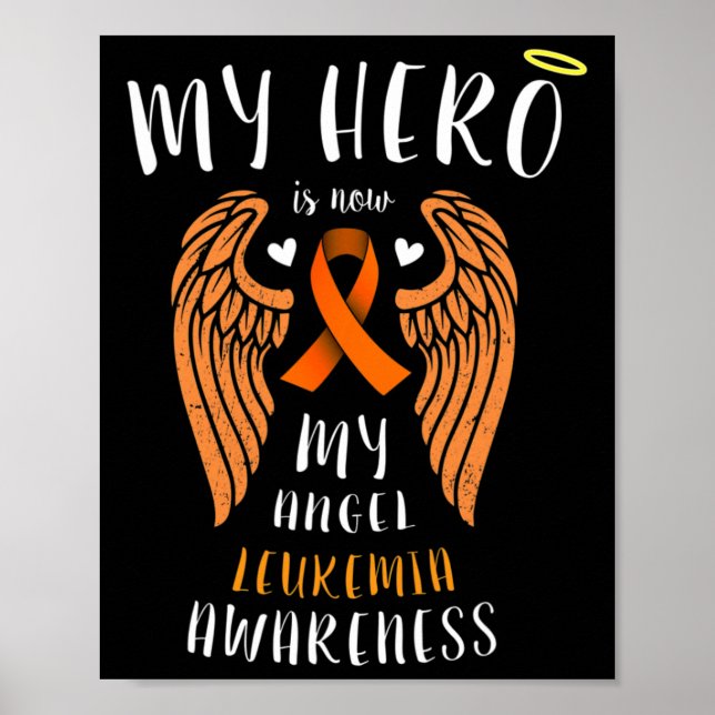 Póster Mi héroe es ahora mi ángel - recuerdo de la leucem (Frente)