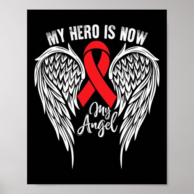 Póster Mi Héroe Heroe Célula Anemia Awareness Supporter R (Frente)