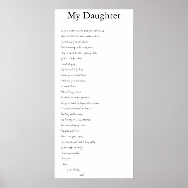 Póster Mi hija (Frente)