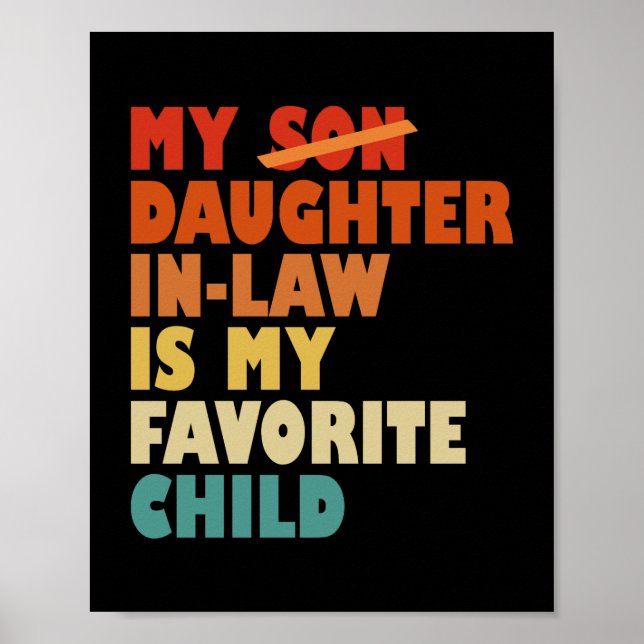 Póster Mi Hija De Derecho, Mi Hijo Favorito, Sustituyó A  (Frente)