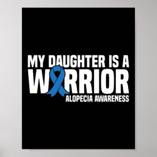 Póster Mi hija es un guerrero de la cinta azul Alopecia