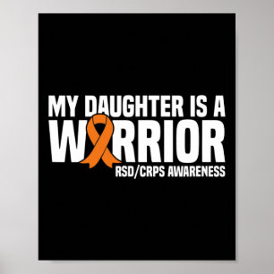 Póster Mi Hija Es Una Naranja Guerrera Ribbon Rsdcrps Awa