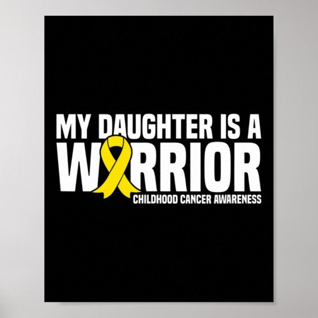 Póster Mi hija es una niña guerrera con cáncer infantil A (Frente)