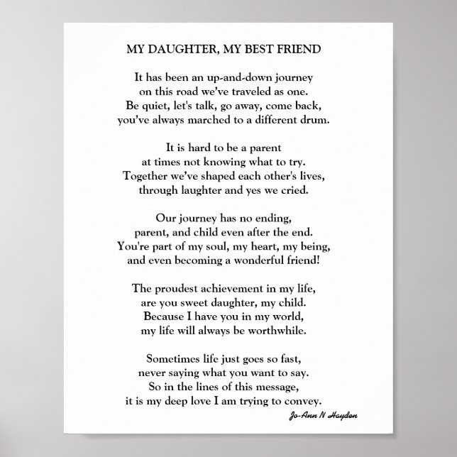 PÓSTER MI HIJA, MI AMIGO (Frente)