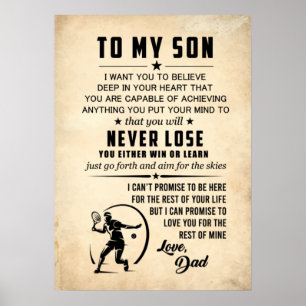 Póster Mi hijo cree en lo profundo de ti mismo