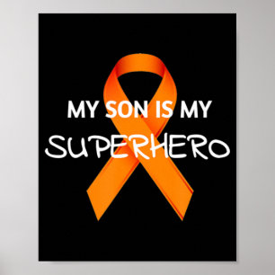 PÓSTER MI HIJO ES MI SUPERHERO LEUKEMIA CONOCIMIENTO MES 