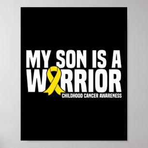 Póster Mi hijo es un guerrero y cáncer infantil de cinta 