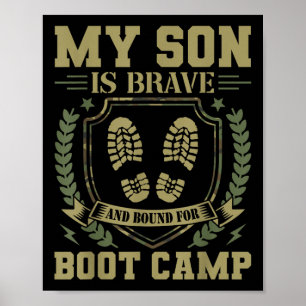 Póster Mi hijo es valiente y está destinado al campamento